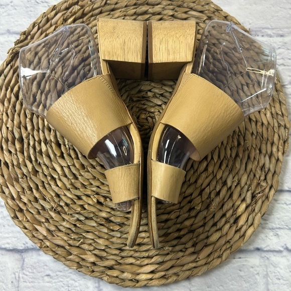 Madewell Women's Camel Slide Sandals w/Block Heel. Size 9. - Picture 6 of 9
